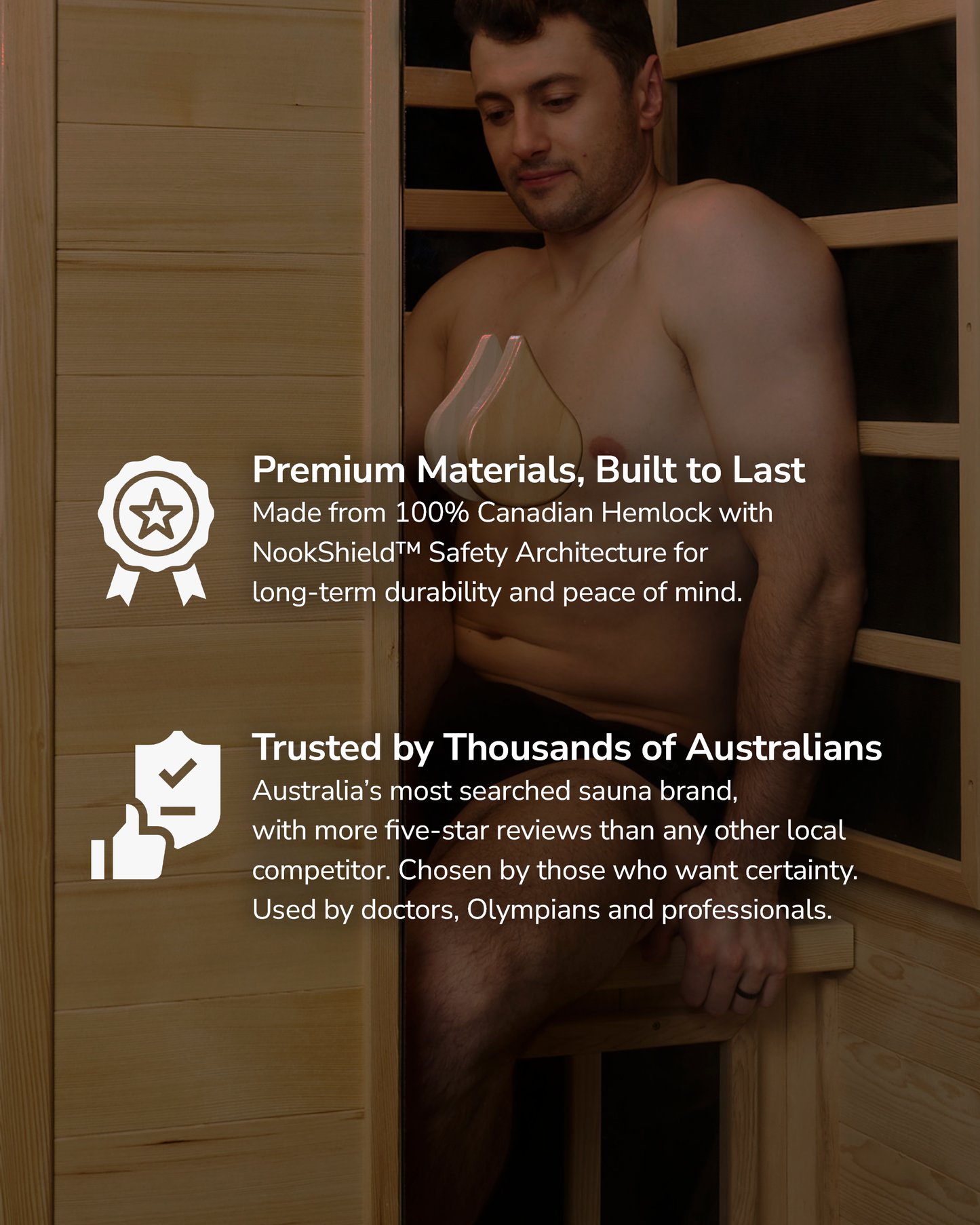 Key benefits of the Nook Core 1-person infrared sauna