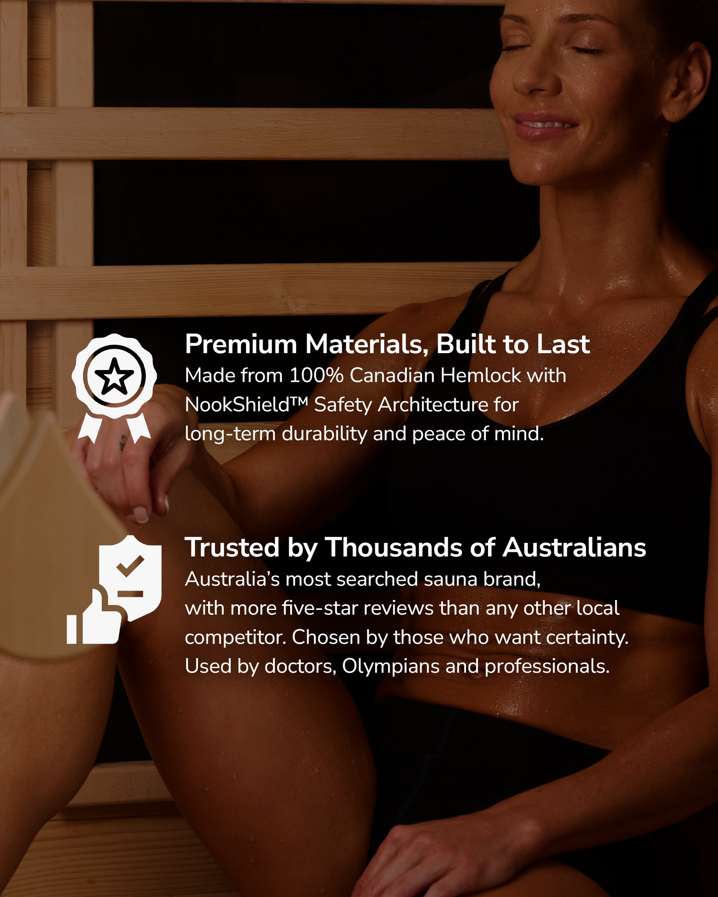 Key benefits of the Nook Core 2-person infrared sauna