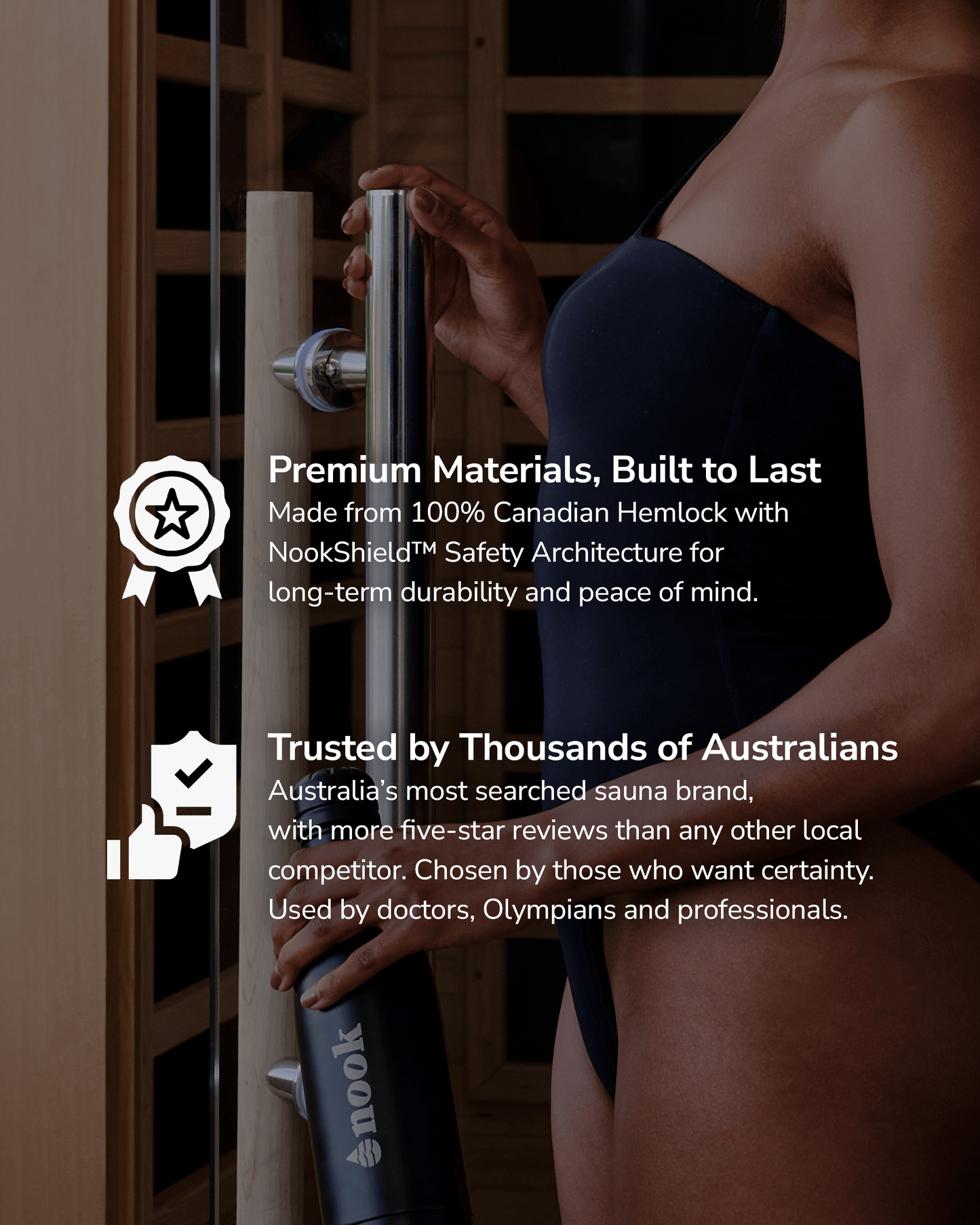 Key benefits of the Nook Elite 1-person infrared sauna