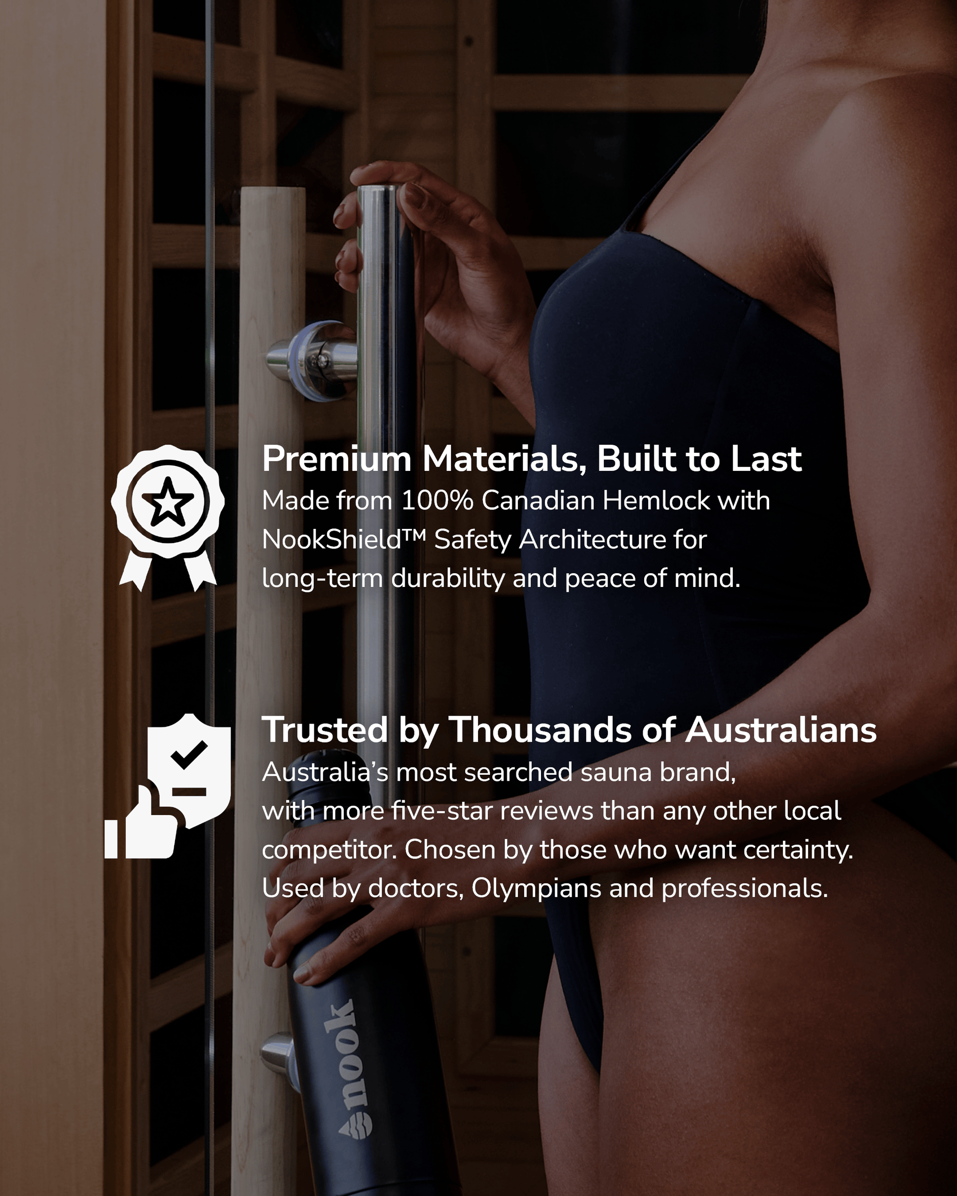 Key benefits of the Nook Elite 1-person infrared sauna