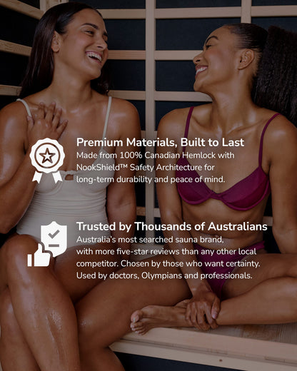 Key benefits of the Nook Elite 3-person infrared sauna