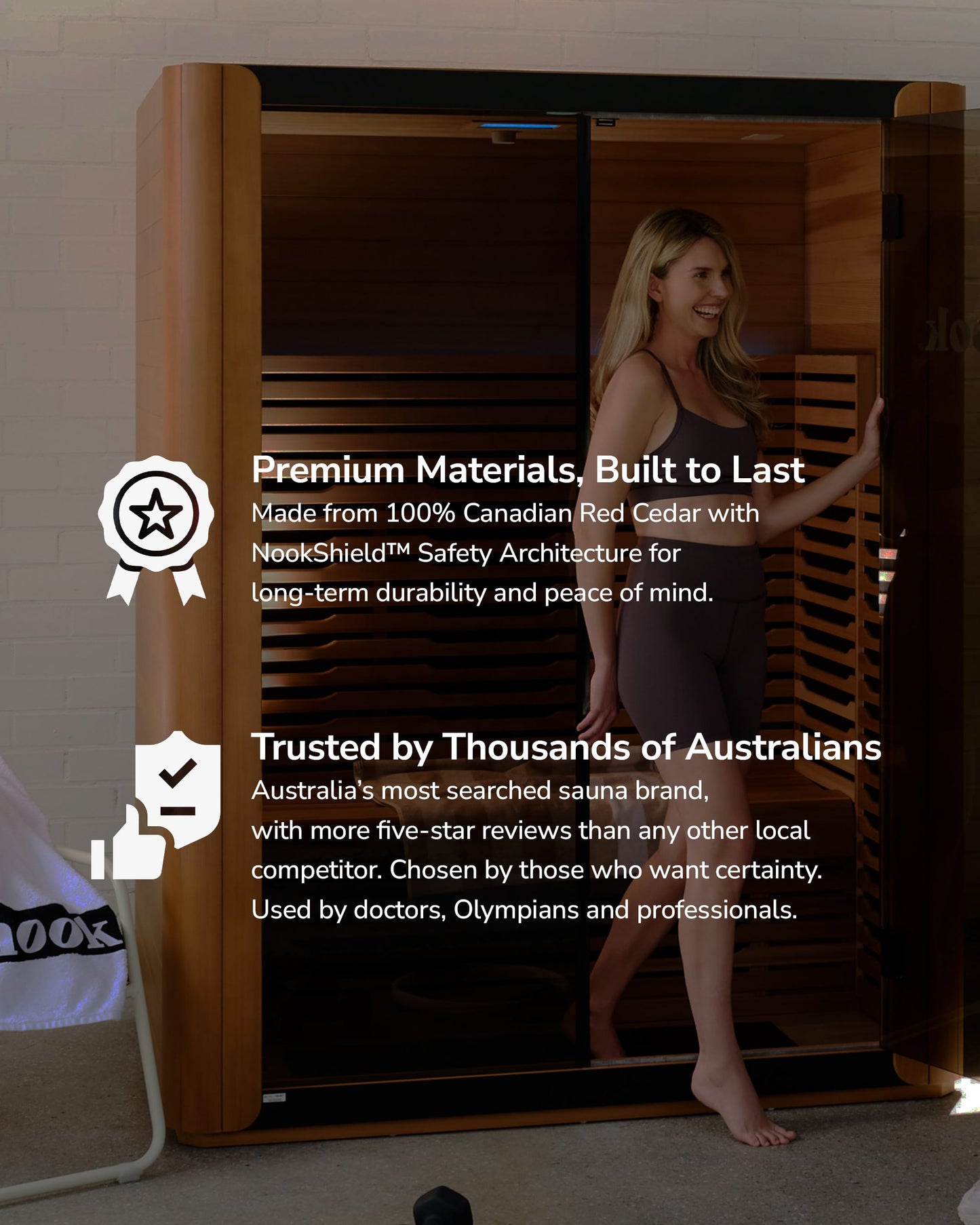Key benefits of the Nook Ultra 3-person infrared sauna