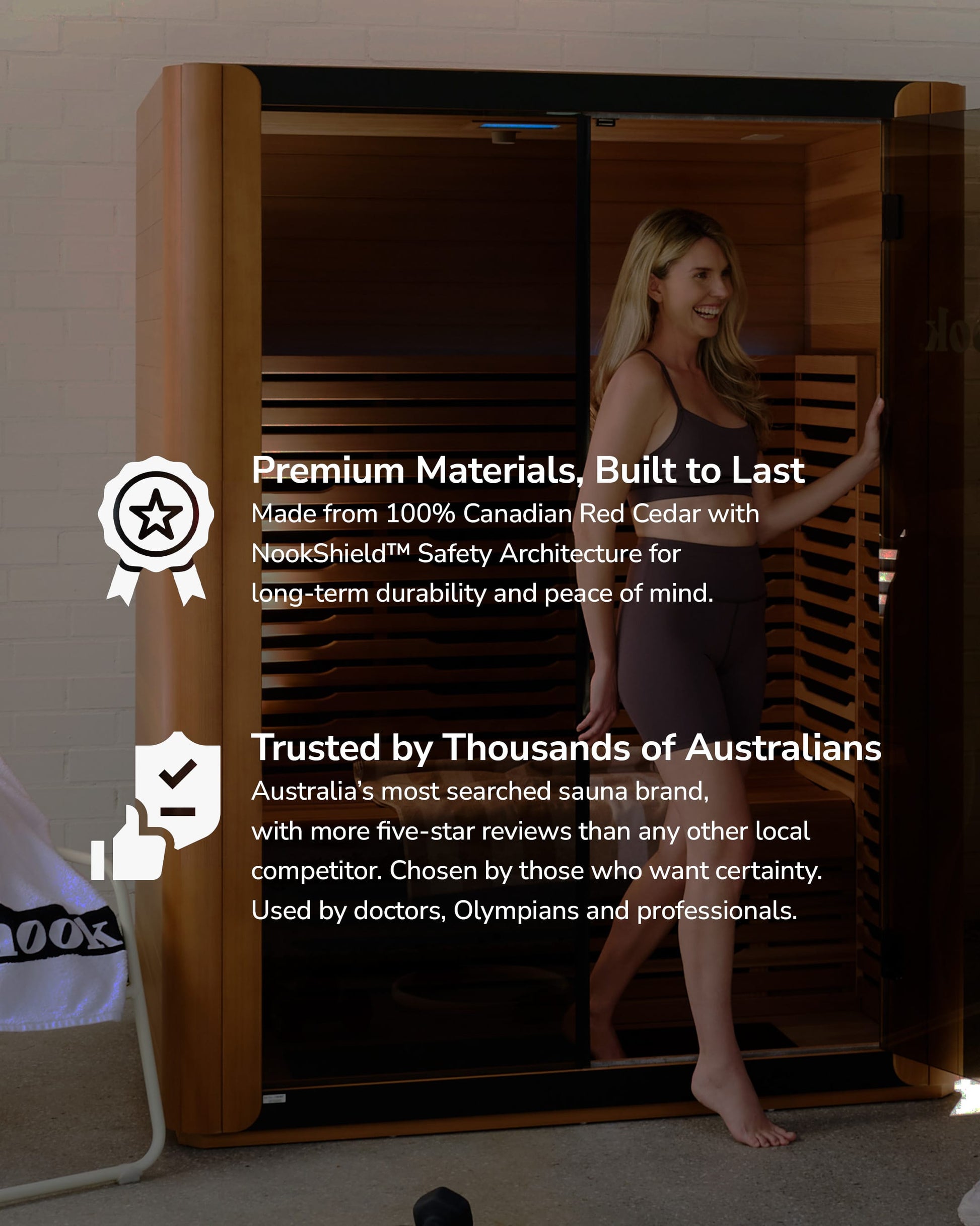 Key benefits of the Nook Ultra 3-person infrared sauna